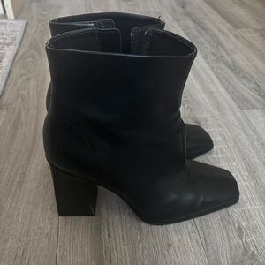 Mango Sleek Black Heeled Boots